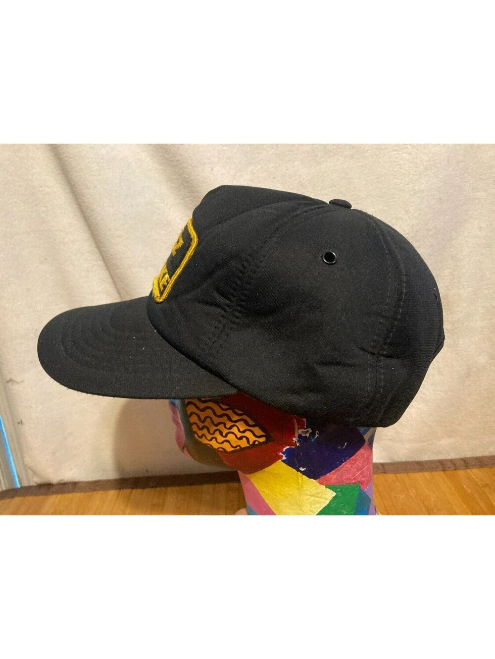 Vintage 80s Hertz Penske Truck Rental Patch Snapback Trucker Hat Mens Black